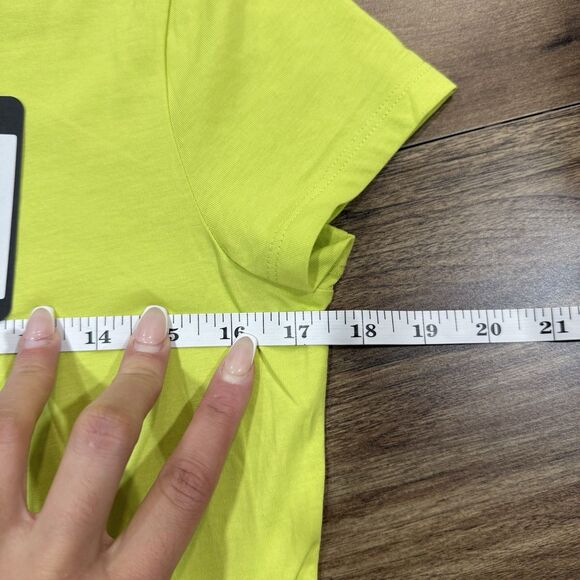 A|X Armani Exchange Short Sleeve Crew Neck T-Shirt Neon Green Women Sz Medium - Picture 3 of 7